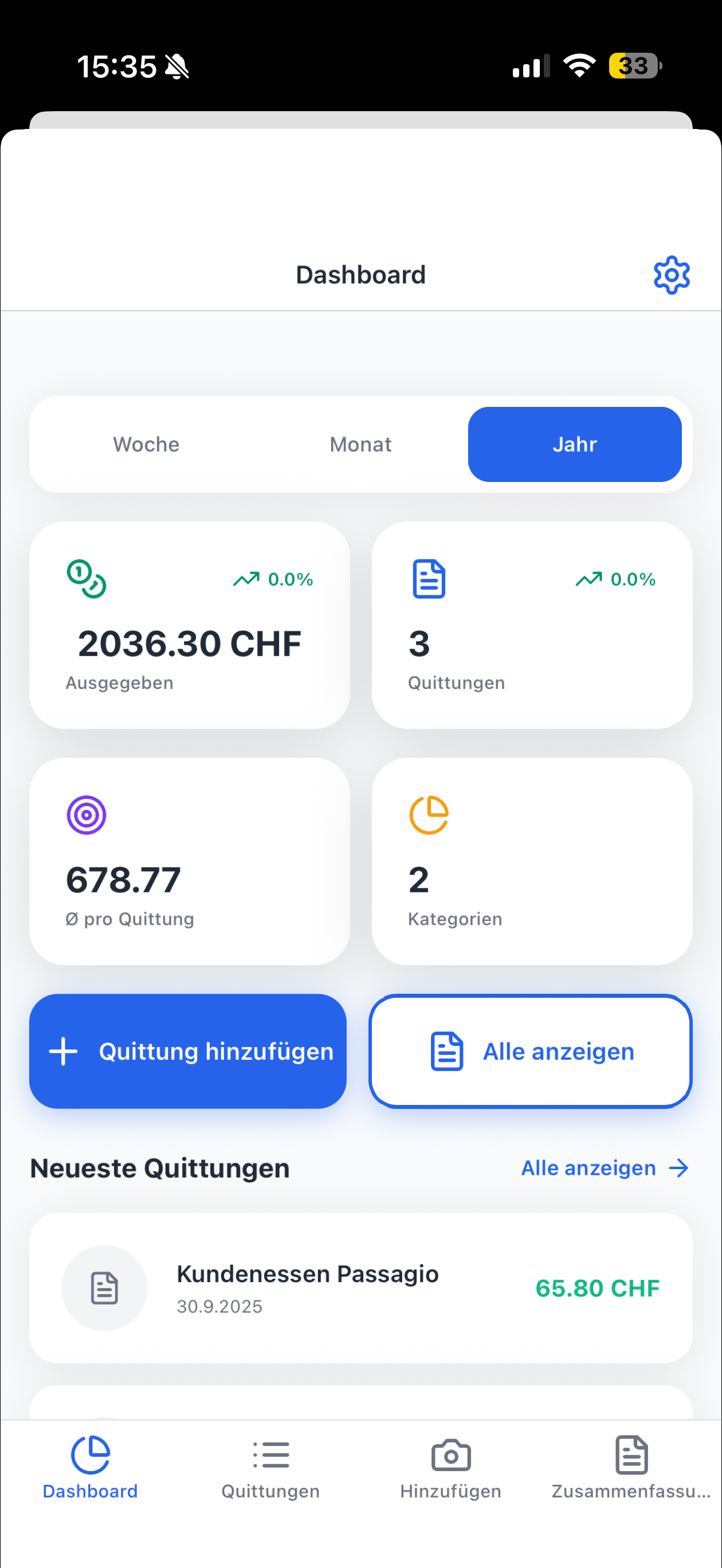 Dashboard Screenshot